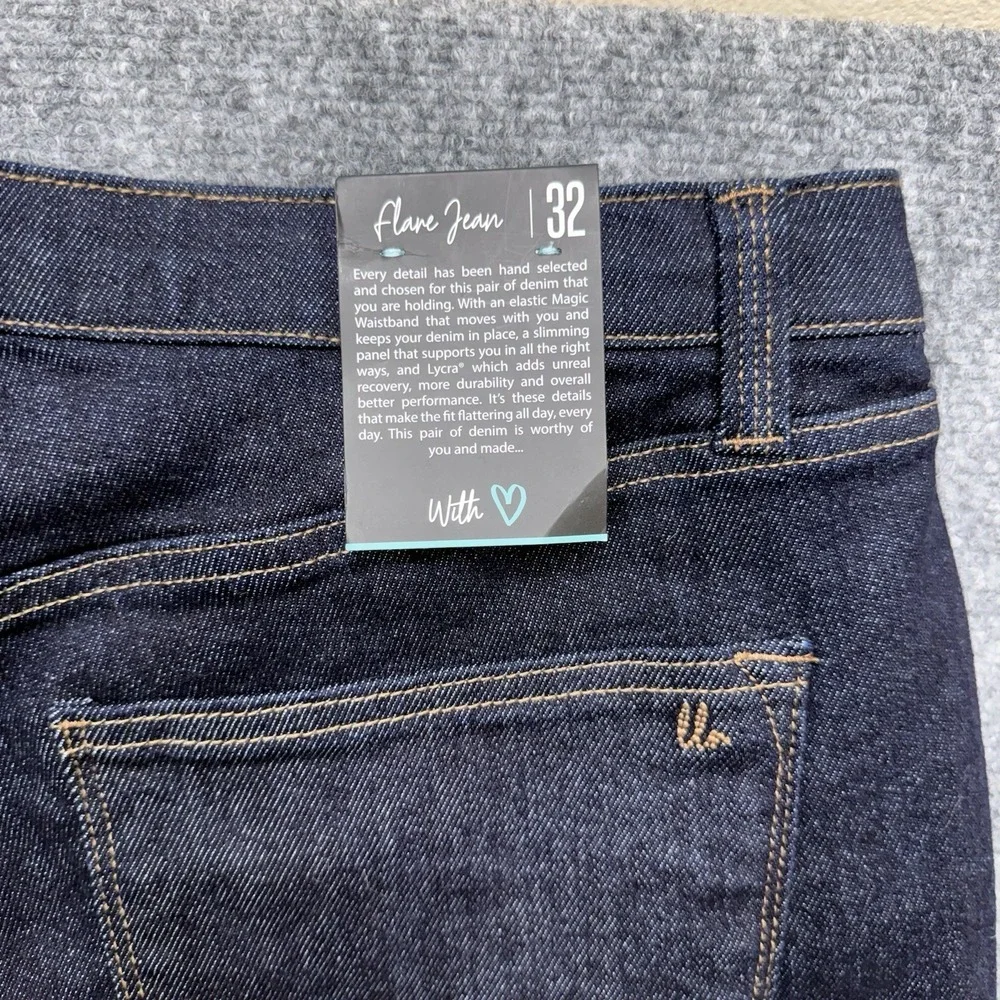 Lularoe Flare Jeans Women's size 32‎ Dark wash 32x32 Denim
